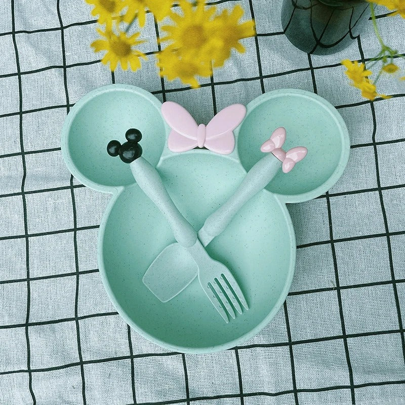 Assiette-bebe-MickeySet-MS-vert