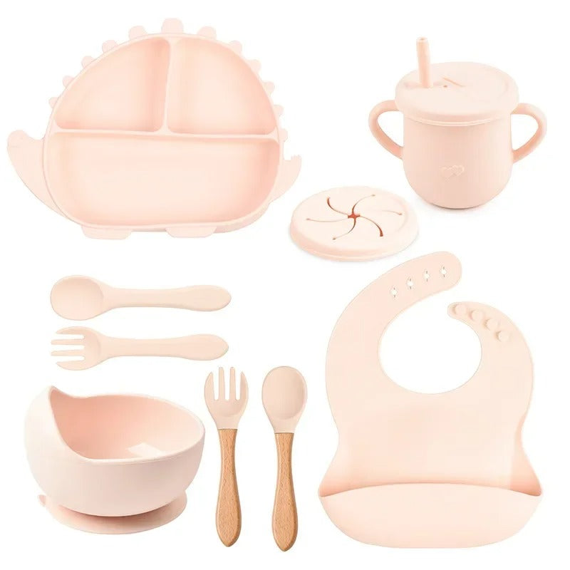 Assiette-bebe-babydino-rose-pale