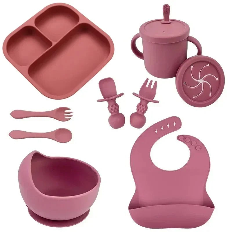 Assiette-bebe-babylunch-neuf-rose