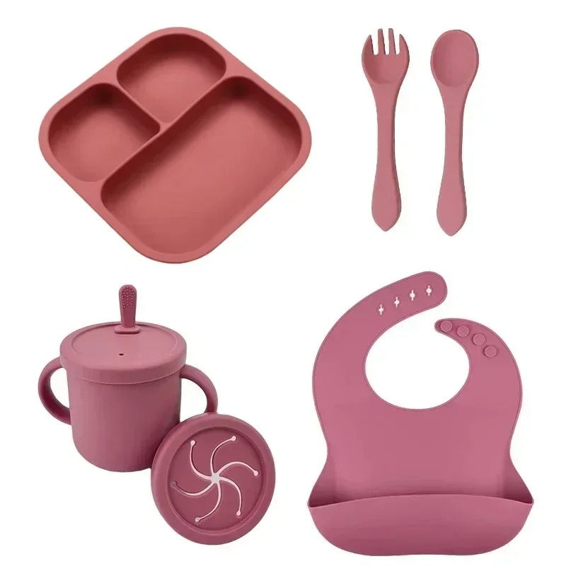 Assiette-bebe-babylunch-six-rose