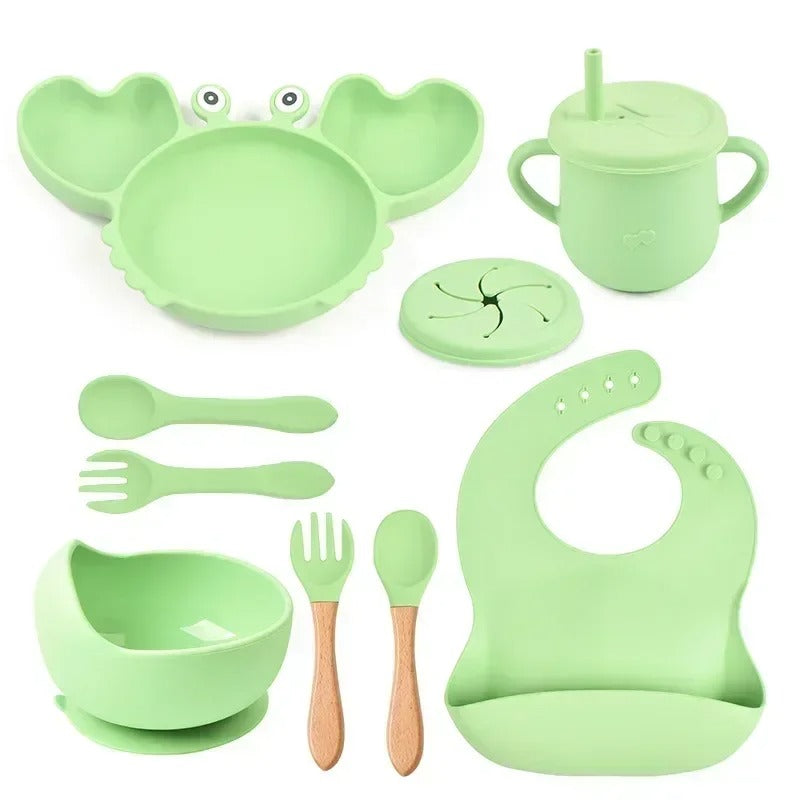 Assiette-bebe-crababy-vert-pomme