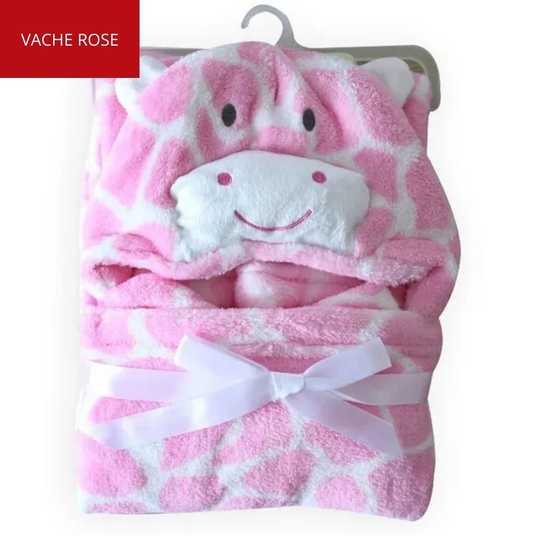 Cape-de-bain-bebe-HoodyTowel-HT-vache-rose