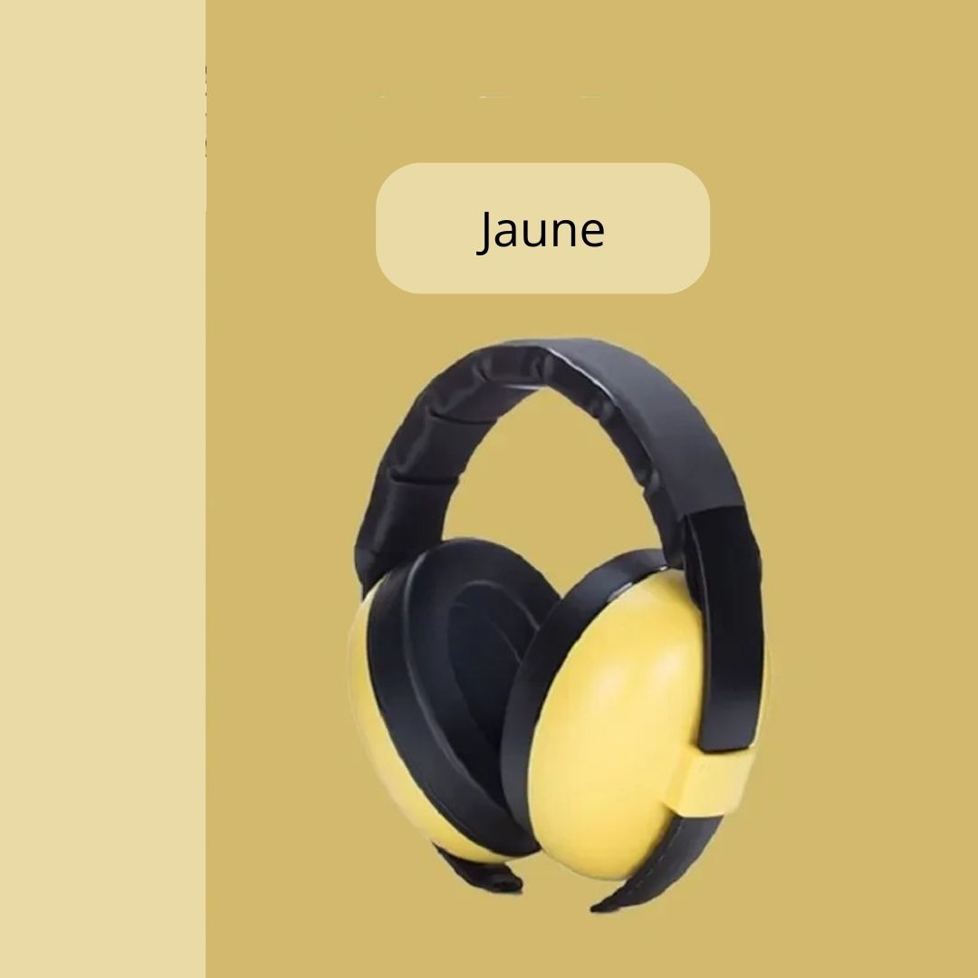 Casque-anti-bruit-bebe-jaune