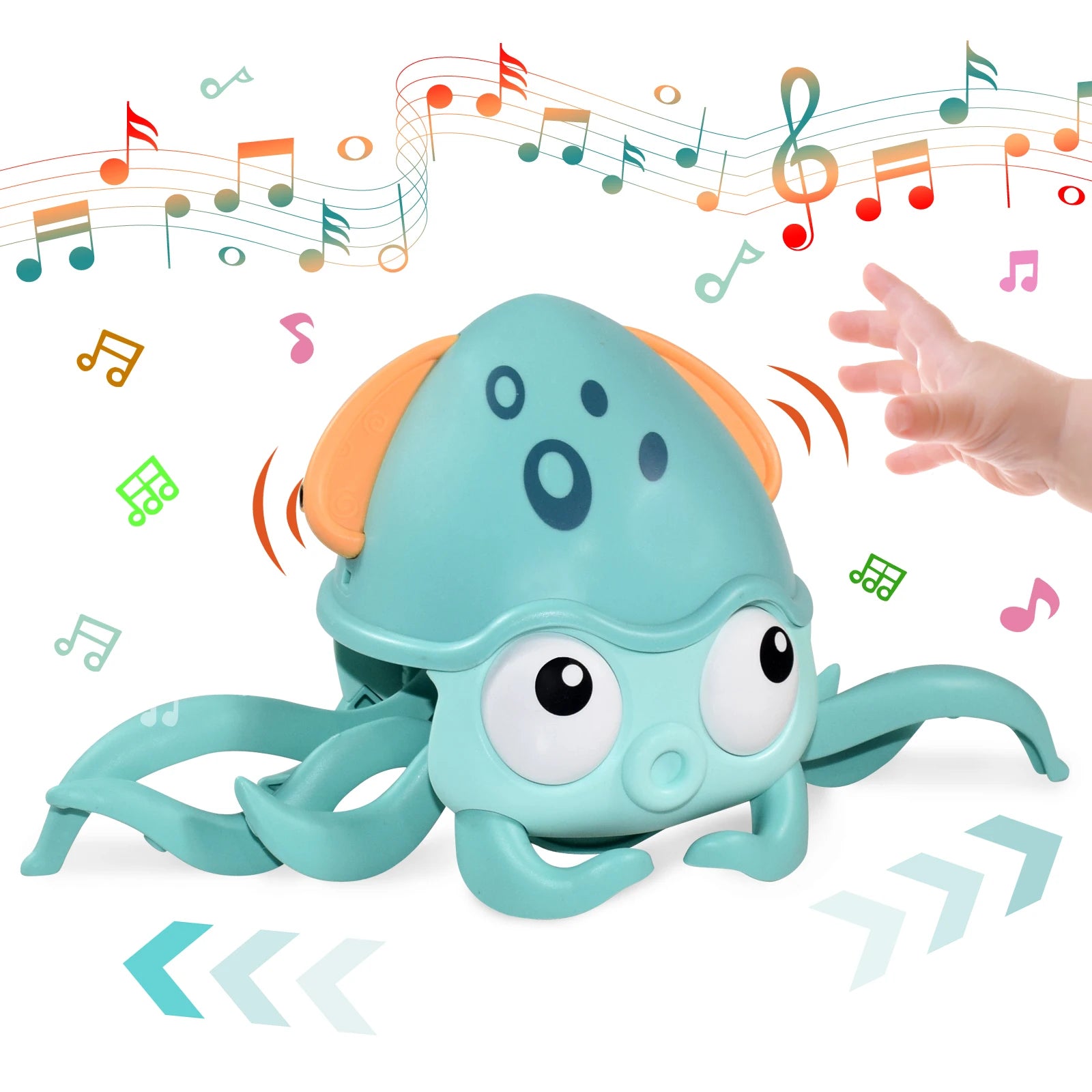 Jouet-musical-bebe-craby-squidly-main