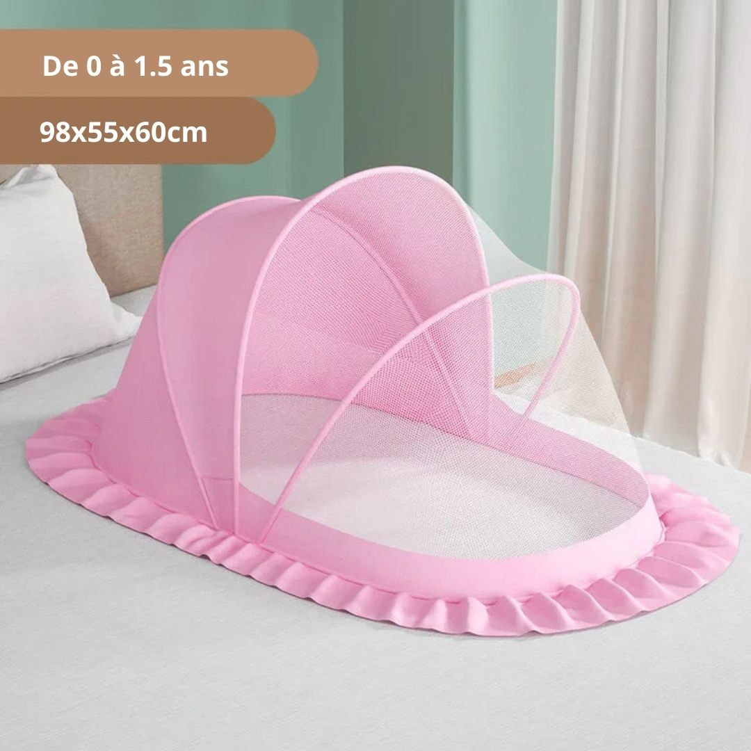 Moustiquaire-lit-bebe-rose-couvert