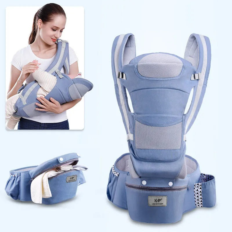 Porte-bebe-babypack-bleu