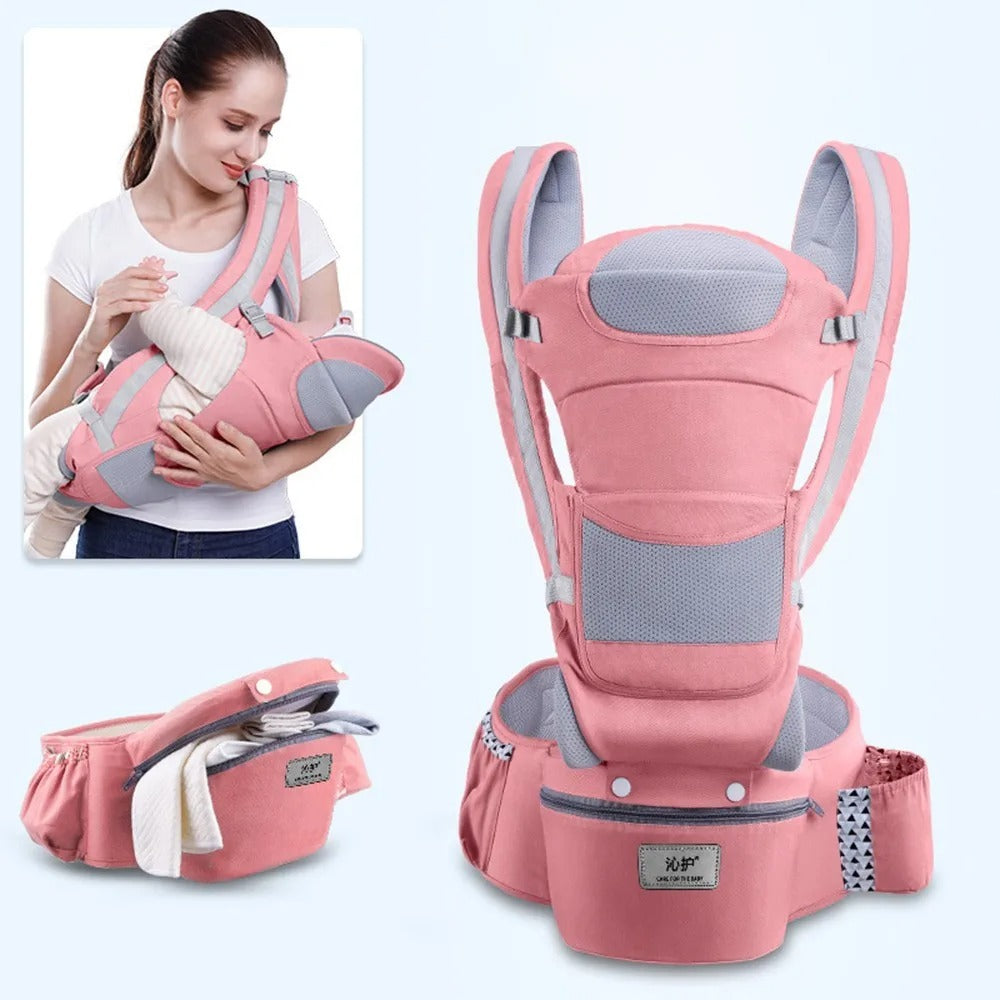 Porte-bebe-babypack-rose