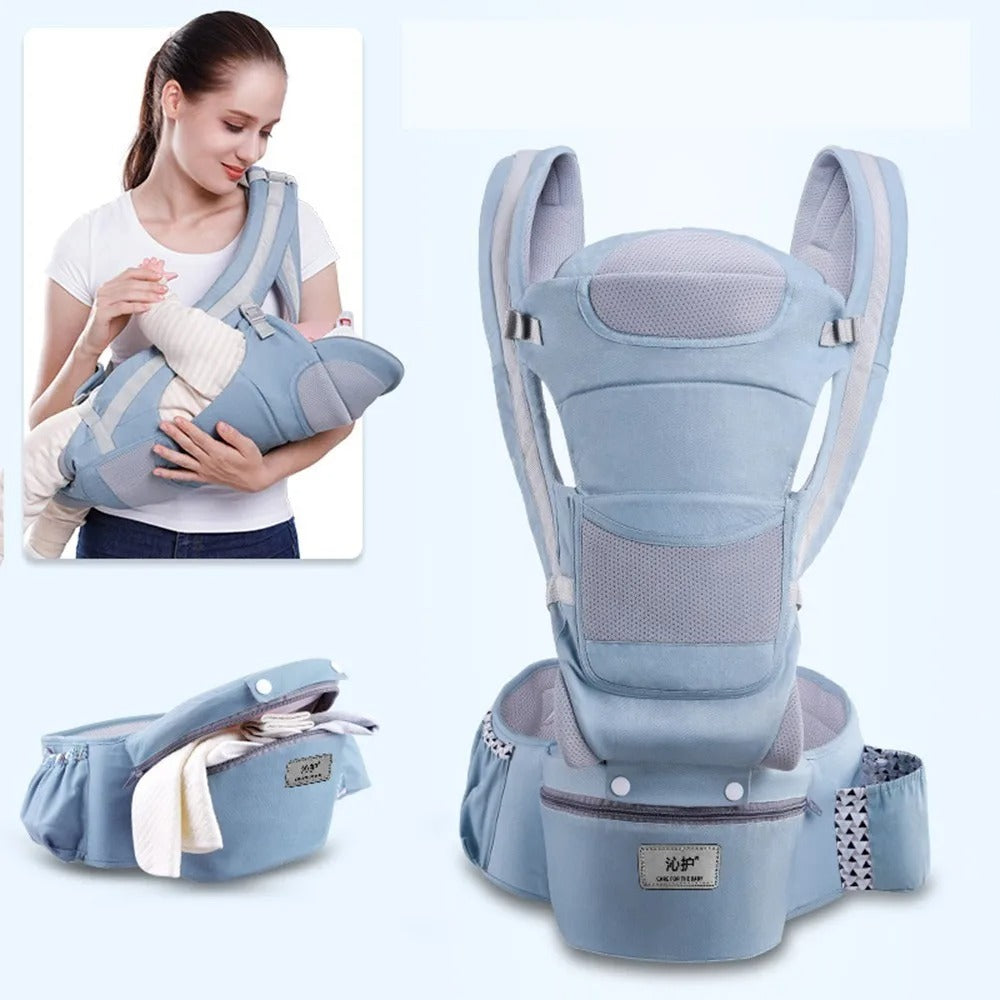 Porte-bebe-babypack-vert-pale