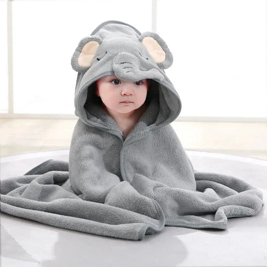 Serviette-de-bain-bebe-elephant-gris