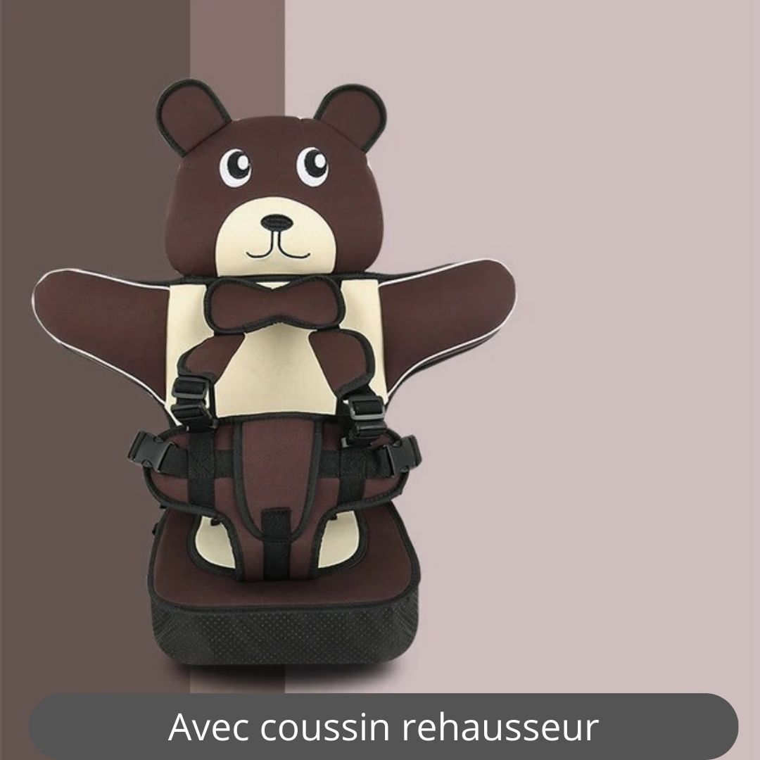 Siege-auto-bebe-littlebear-brun-rehausseur