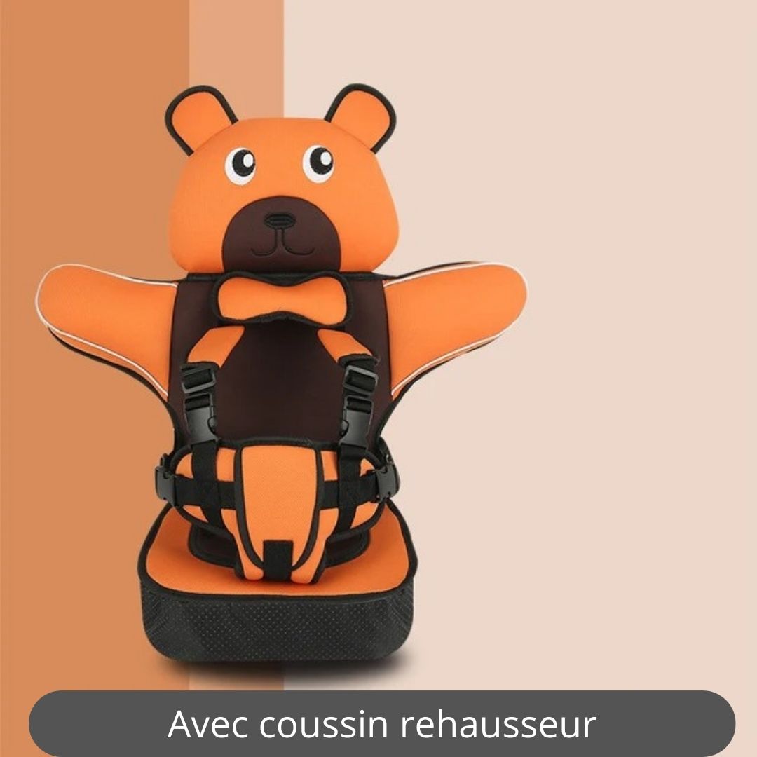 Siege-auto-bebe-littlebear-orange-rehausseur