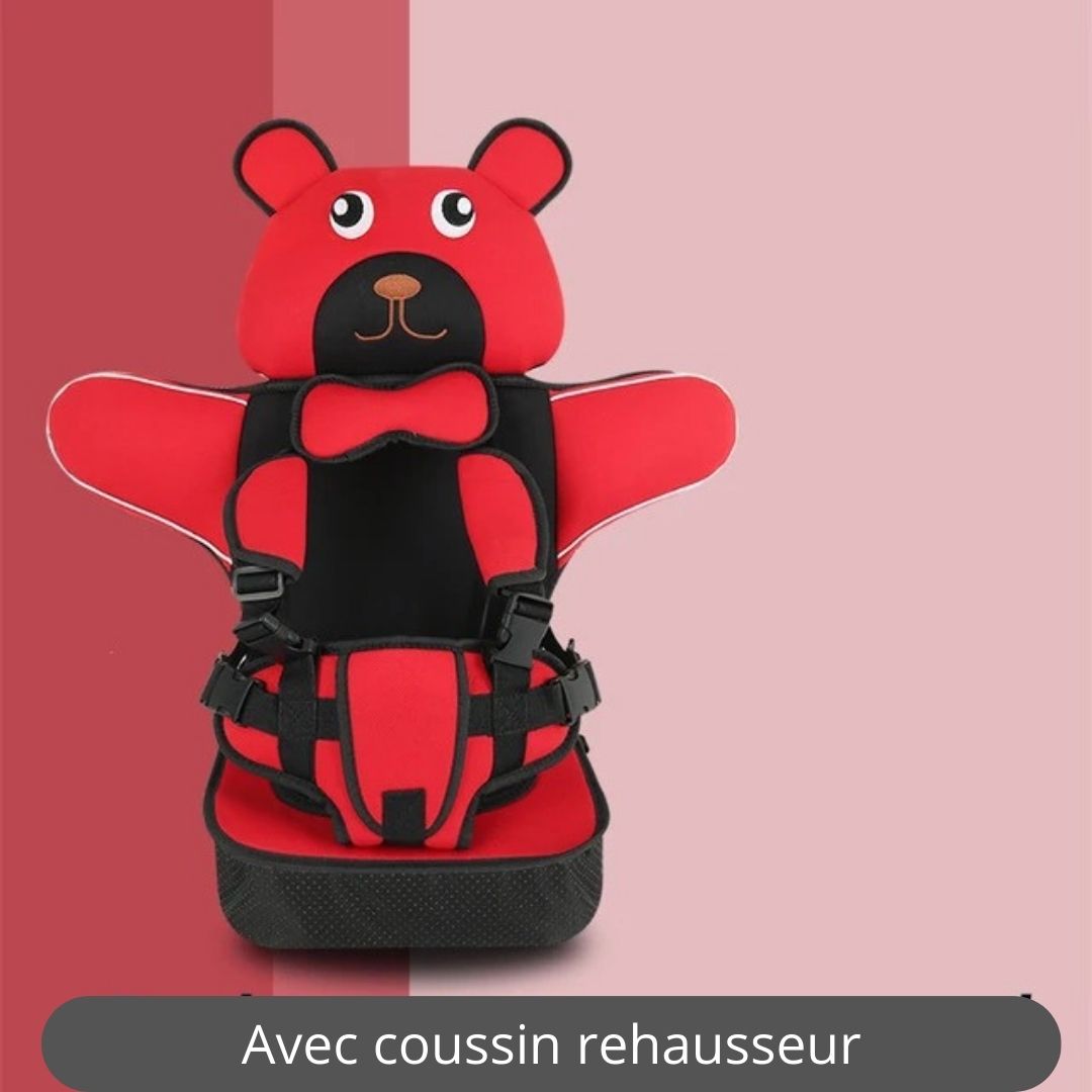 Siege-auto-bebe-littlebear-rouge-rehausseur