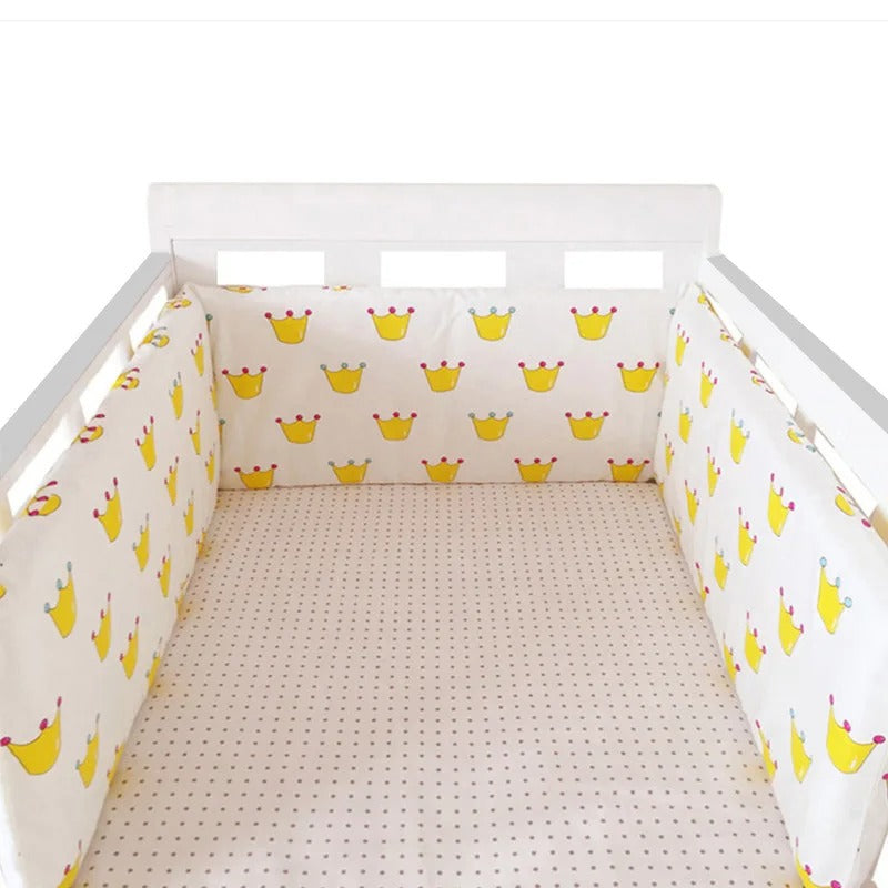 Tour-de-lit-bebe-bedbump-courronne-jaune