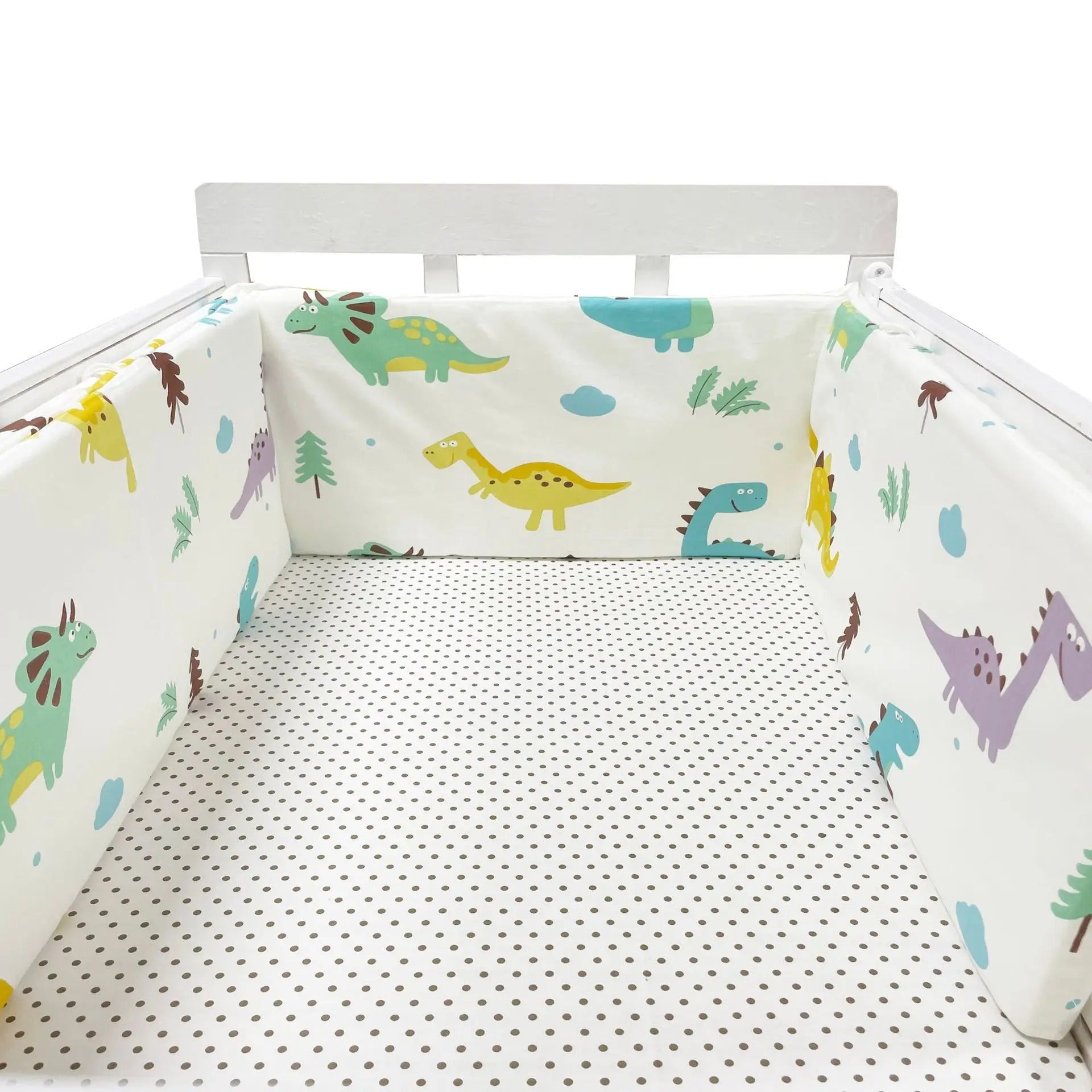 Tour-de-lit-bebe-bedbump-dino-jaune